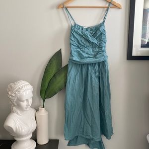 PART TWO Teal Tie Back Cotton Dress